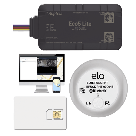 Rastreador Vehicular y Monitoreo de Flota / BLE 5.0 y GNSS / LTE CAT1 y LTE-M con Respaldo 2G / GNSS U-blox / MiKado IP54 / -20 Â°C a +40 Â°C / AcelerÃ³metro de 3 Ejes / Suministro 9-32 V / BaterÃ­a Interna