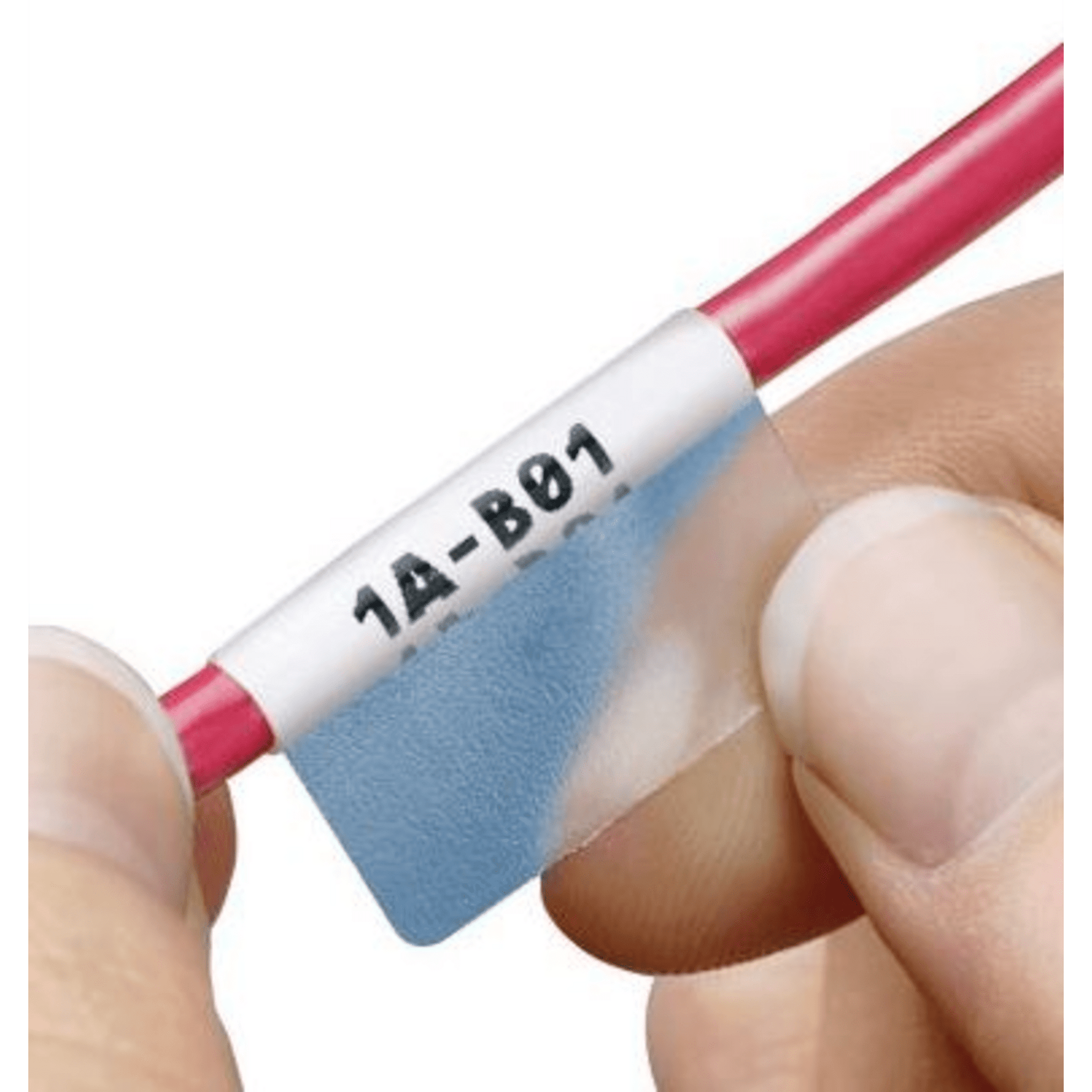 Casete de 50 Etiquetas Autolaminadas de 25.4 x 165.1 mm, para Cables de 12.1 a 40.4 mm de DiÃ¡metro, Ãrea de ImpresiÃ³n Color Blanco