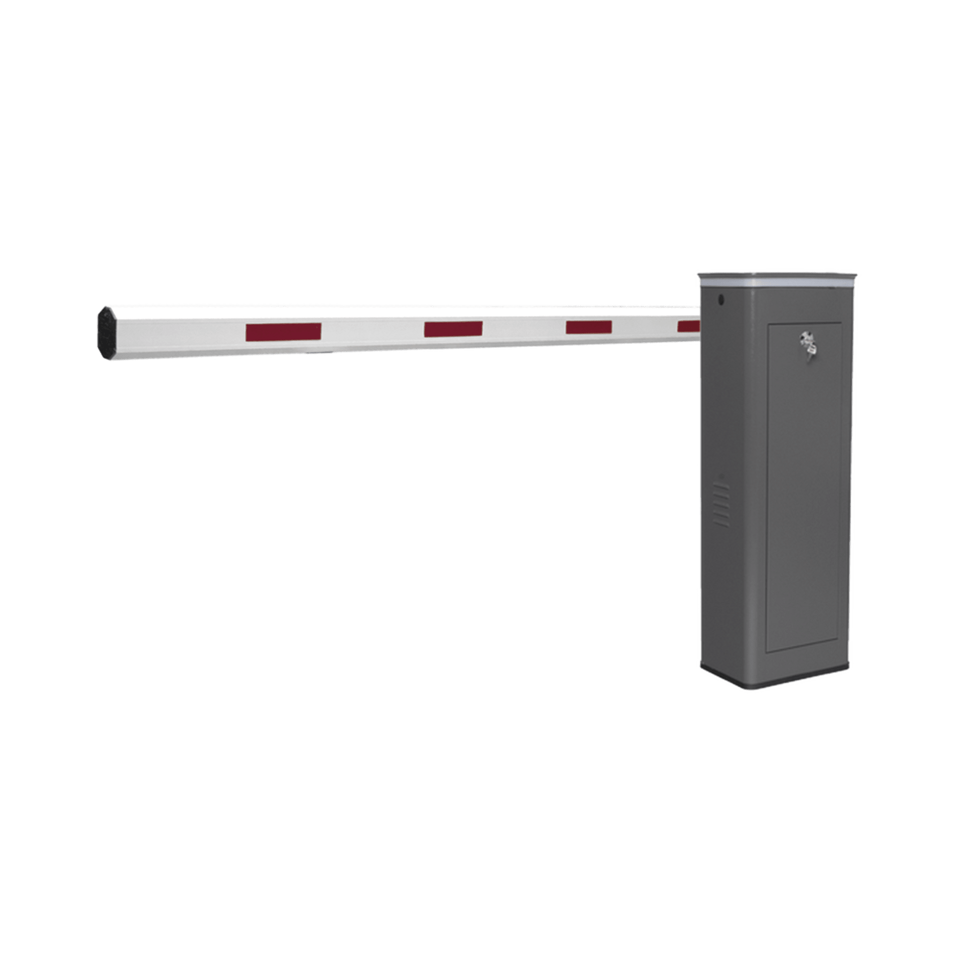 Kit de Barrera Vehicular Izquierda y Brazo de 3 Metros / Finales de Carrera Ajustables por ProgramaciÃ³n / Movimiento Fluido / DiseÃ±o Elegante Color Gris / Con Corona Led Semaforizada