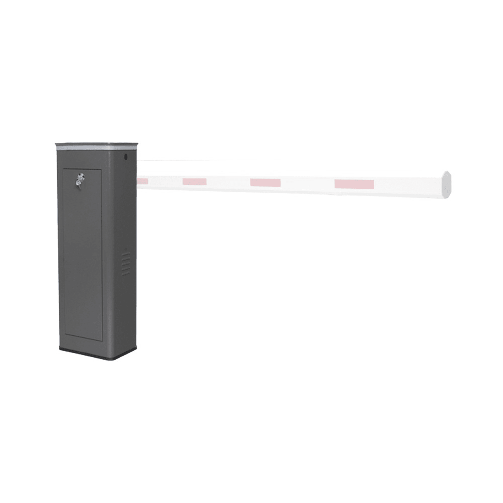 Barrera Vehicular Derecha / Soporta Brazo de Hasta 5.5 m / Final de Carrera Ajustable Por ProgramaciÃ³n / Movimiento fluido / DiseÃ±o Elegante Color Gris / Con Corona Led Semaforizada