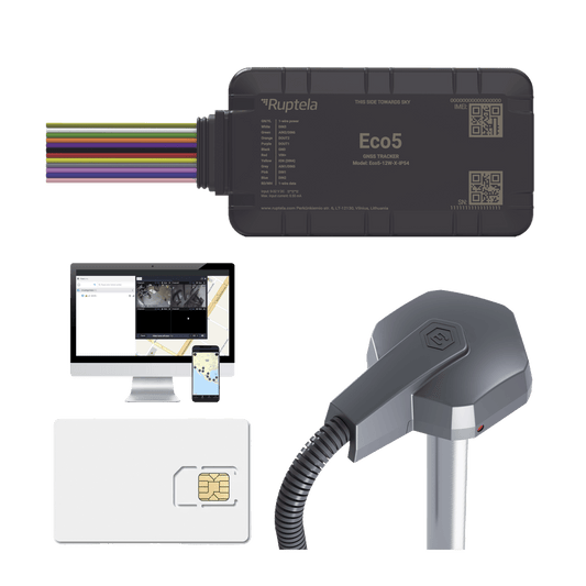 KIT Dispositivo de Rastreo Vehicular/ Sensor nivel de combustible cableado / Conectividad LTE Cat1 y LTE-M / BLE 5.0 / GNSS U-blox / Carcasa IP54 / BaterÃ­a Interna de Respaldo / Detecta Interferencias / Incluye: EPCOMGPSCODE, TD6001000 y SIM500MB2Y