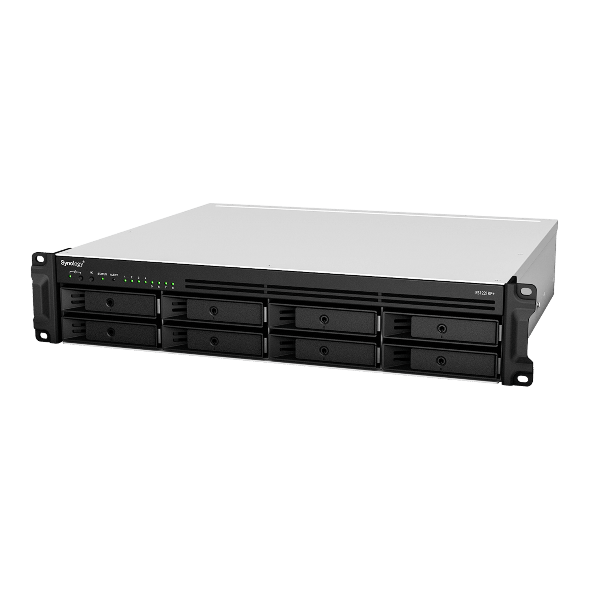Servidor de Almacenamiento en Red Synology RackStation RS1221RP+ | 8 BahÃ­as | Expandible a 12 BahÃ­as | CPU AMD Ryzen V1500B | 4 GB DDR4 ECC | RAID Soportado | 10/25GbE | VirtualizaciÃ³n Certificada | ProtecciÃ³n de Datos Integral