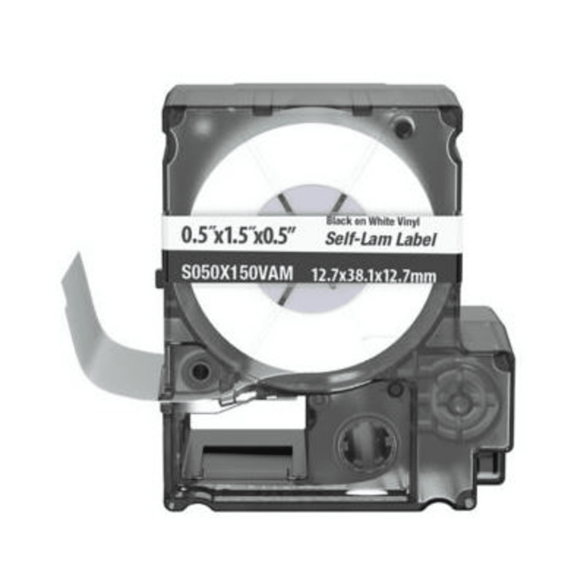 Casete de 175 Etiquetas Autolaminadas de 12.7 x 38.1 mm, para Cables de 4 a 8.1 mm de DiÃ¡metro, Ãrea de ImpresiÃ³n Color Blanco