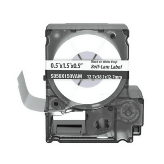 Casete de 175 Etiquetas Autolaminadas de 12.7 x 38.1 mm, para Cables de 4 a 8.1 mm de DiÃ¡metro, Ãrea de ImpresiÃ³n Color Blanco