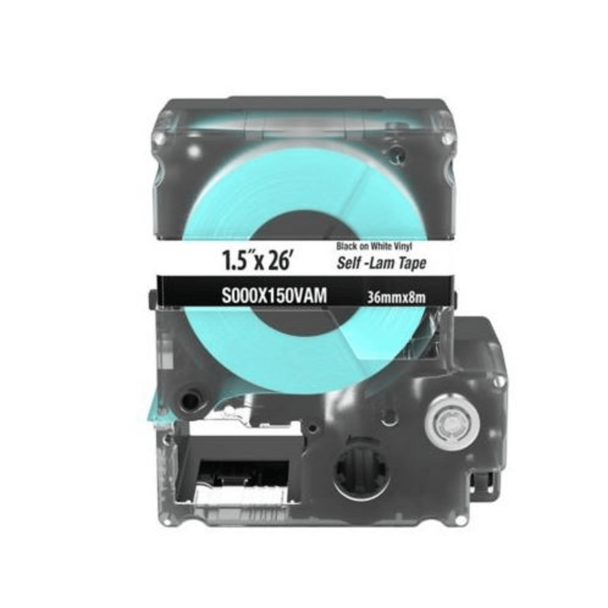 Casete de Etiquetas Autolaminadas de Cinta Continua, de 26 (1 in) mm de Ancho, 7.9 m de Largo, Para Cables Cat. 5e/6, Color Blanco