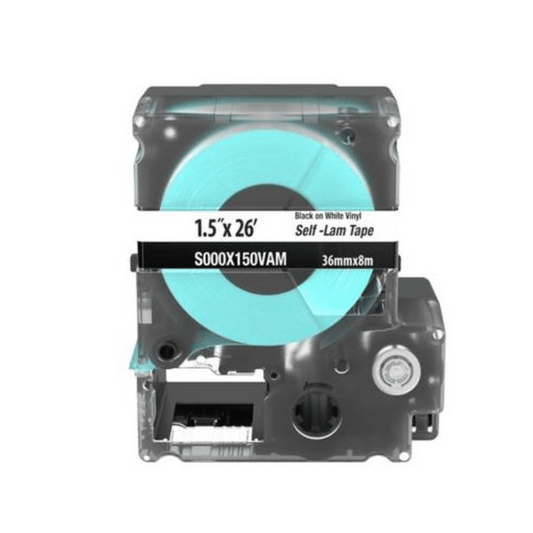 Casete de Etiquetas Autolaminadas de Cinta Continua, de 26 (1 in) mm de Ancho, 7.9 m de Largo, Para Cables Cat. 5e/6, Color Blanco