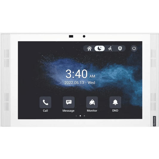 MONITOR COLOR BLANCO DE 10" IPS LCD / CERTIFICADO POR GOOGLE PLAY STORE / ANDROID 12 OS / WI-FI 6 / POE /  SIP / ENTRADAS DE ALARMA / ADMINISTRACIÃN 100 EN LA NUBE