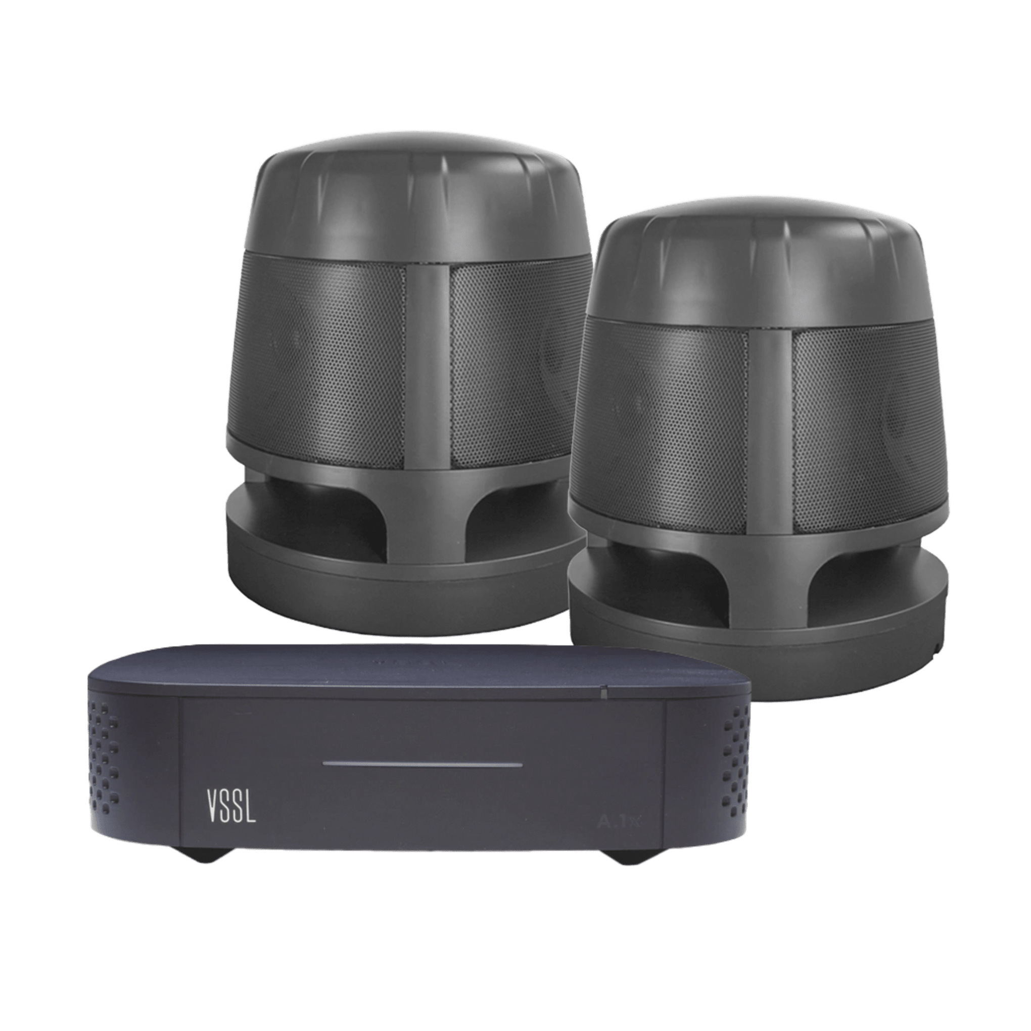 KIT Amplificador VSSL A1X | 2 Bocinas Acoustiscape TruAudio Modelo AS360 |  IP66