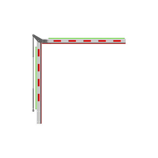 Brazo Articulado 4 mts (2+2) con IluminaciÃ³n para Barreras Hikvision Serie DS-TMG320