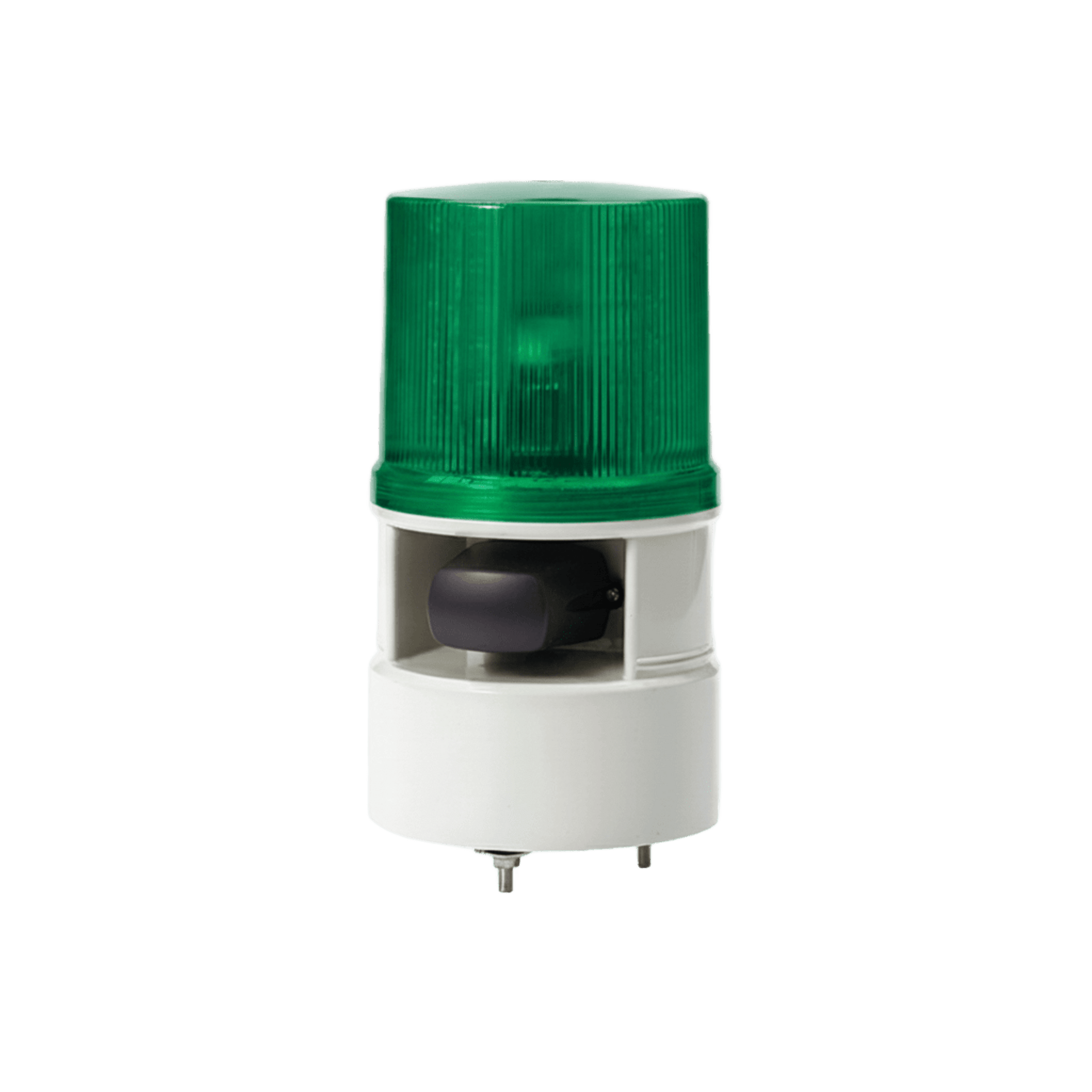 Luces de advertencia color Verde con sirena incorporada con 5 tonos mÃ¡x. 105 dB en 12-24 VCD