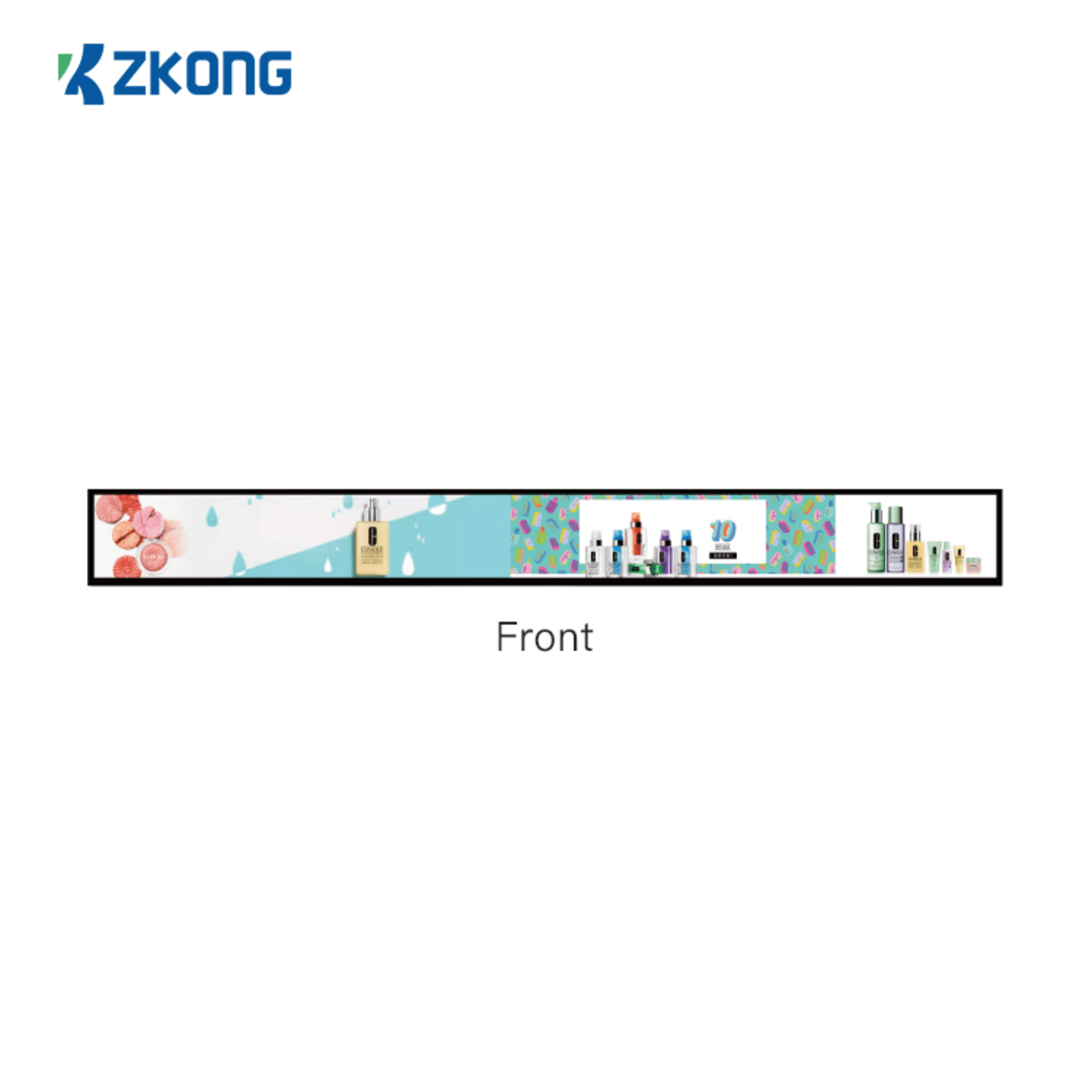 Display ElectrÃ³nico de Estantes 23.1 Pulgadas ZKL231 / LCD Estirado 1920x158 / Android 4.4.2 / Brillo 400 Nits / Wi-Fi Dual Band / MicroUSB y Type-C / Consumo MÃ¡ximo 45W / Certificaciones Internacionales