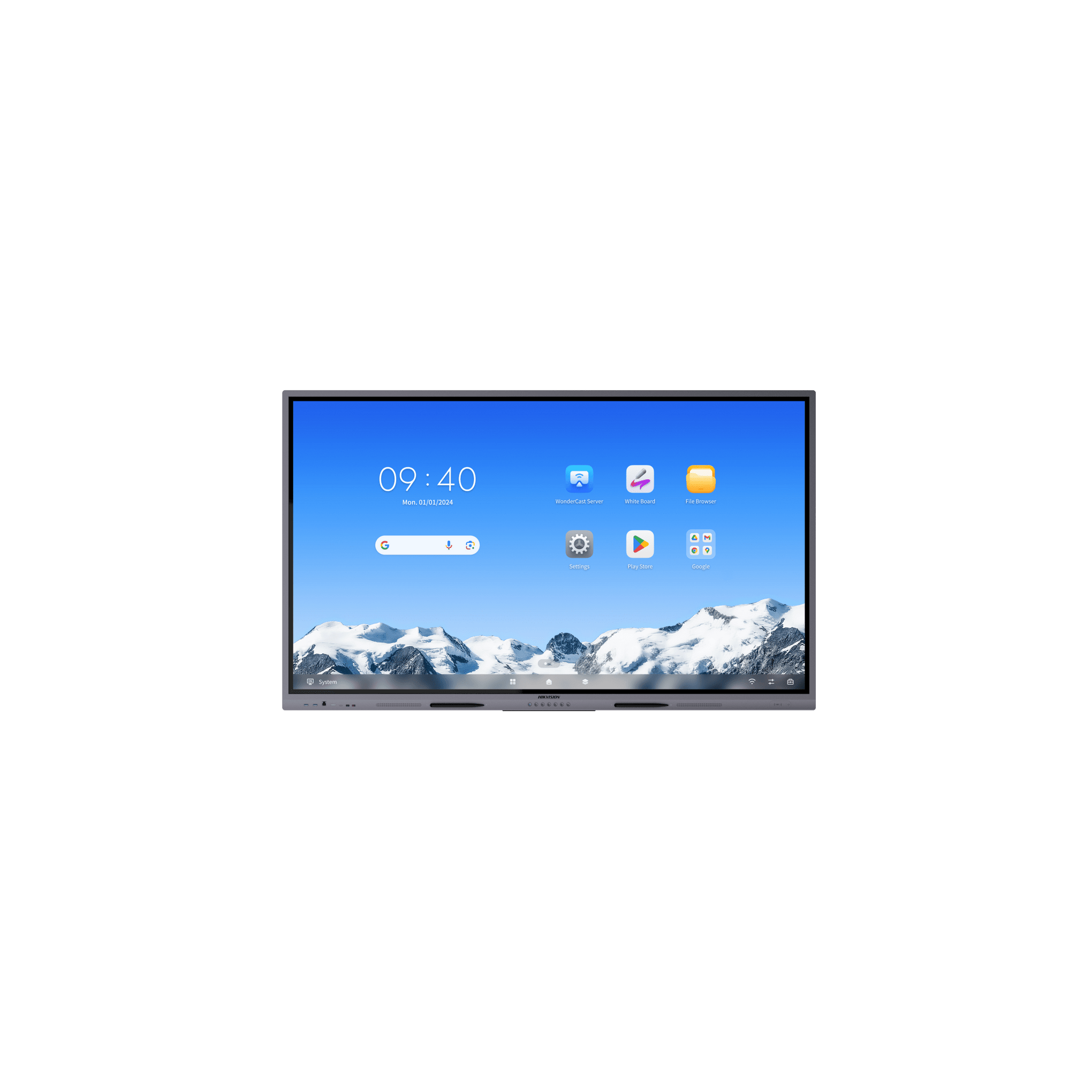 Pantalla Interactiva Touch de 65" Android 14 / Google Suite Preinstalado con Certificación EDLA / Resolución 4K / Bocinas Integradas / Entradas HDMI y VGA / Incluye 2 Lápices para Escribir