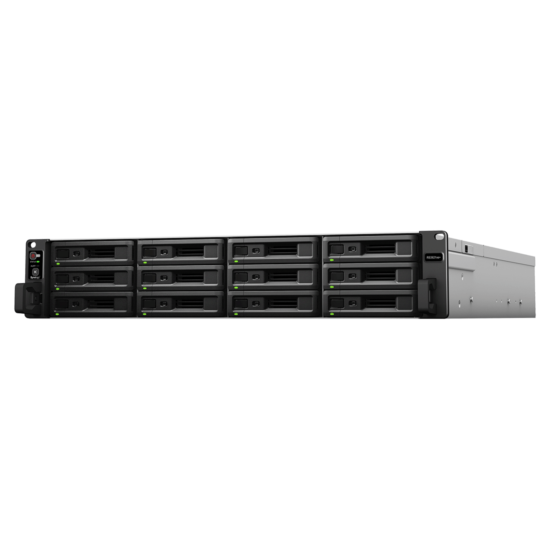 RackStation RS3621xs+ | 12 BahÃ­as | Procesador Intel Xeon D-1541 8 NÃºcleos | 8 GB DDR4 ECC | Dual 10GbE | AlimentaciÃ³n Redundante | Escalable a 36 BahÃ­as | GarantÃ­a 3 AÃ±os.