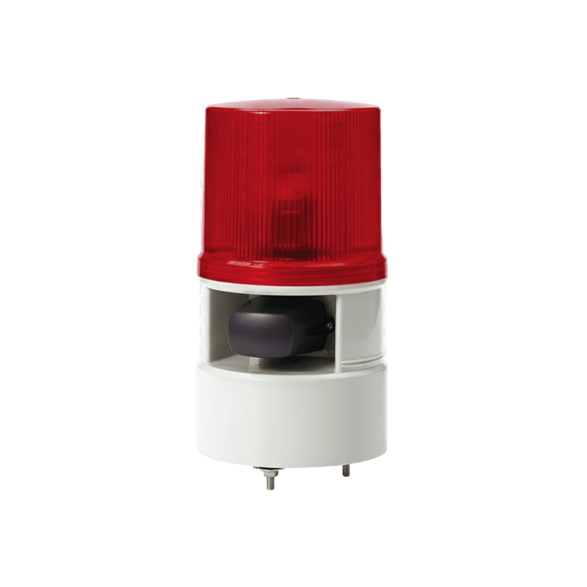 Luces de advertencia color Rojo con sirena incorporada con 5 tonos mÃ¡x. 105 dB en 110 VCA