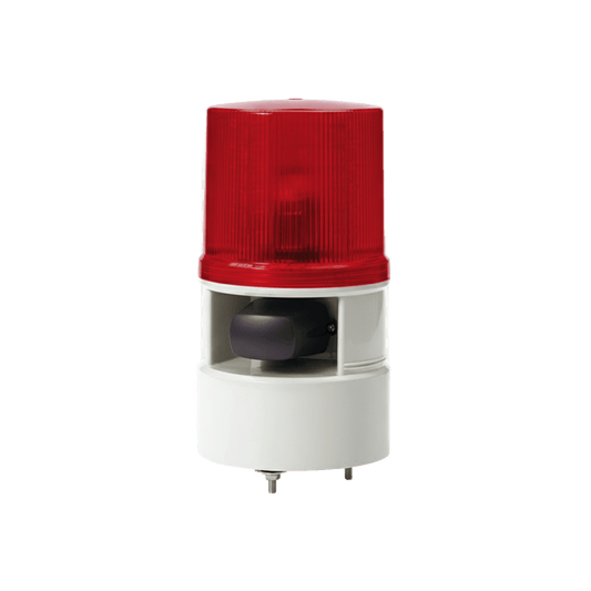 Luces de advertencia color Rojo con sirena incorporada con 5 tonos mÃ¡x. 105 dB en 110 VCA
