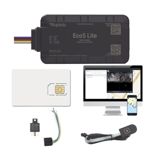 Rastreador Vehicular y Monitoreo de Flota / BLE 5.0 y GNSS / LTE CAT1 y LTE-M con Respaldo 2G / GNSS U-blox / MiKado IP54 / -20 Â°C a +40 Â°C / AcelerÃ³metro de 3 Ejes / Suministro 9-32 V / BaterÃ­a Interna