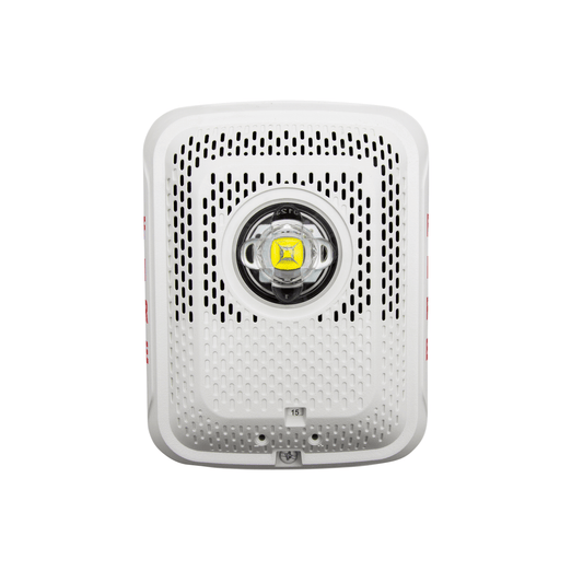 Bocina con LÃ¡mpara EstroboscÃ³pica, Montaje en Pared, Color Rojo, Nuevo DiseÃ±o Moderno y Elegante y Menor Consumo de Corriente