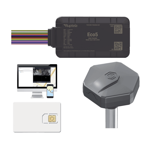 KIT Dispositivo de Rastreo Vehicular/ Sensor nivel de combustible BLE / Conectividad LTE Cat1 y LTE-M / BLE 5.0 / GNSS U-blox / Carcasa IP54 / BaterÃ­a Interna de Respaldo / Detecta Interferencias / Incluye: EPCOMGPSCODE, TDBLE1000 y SIM500MB2Y