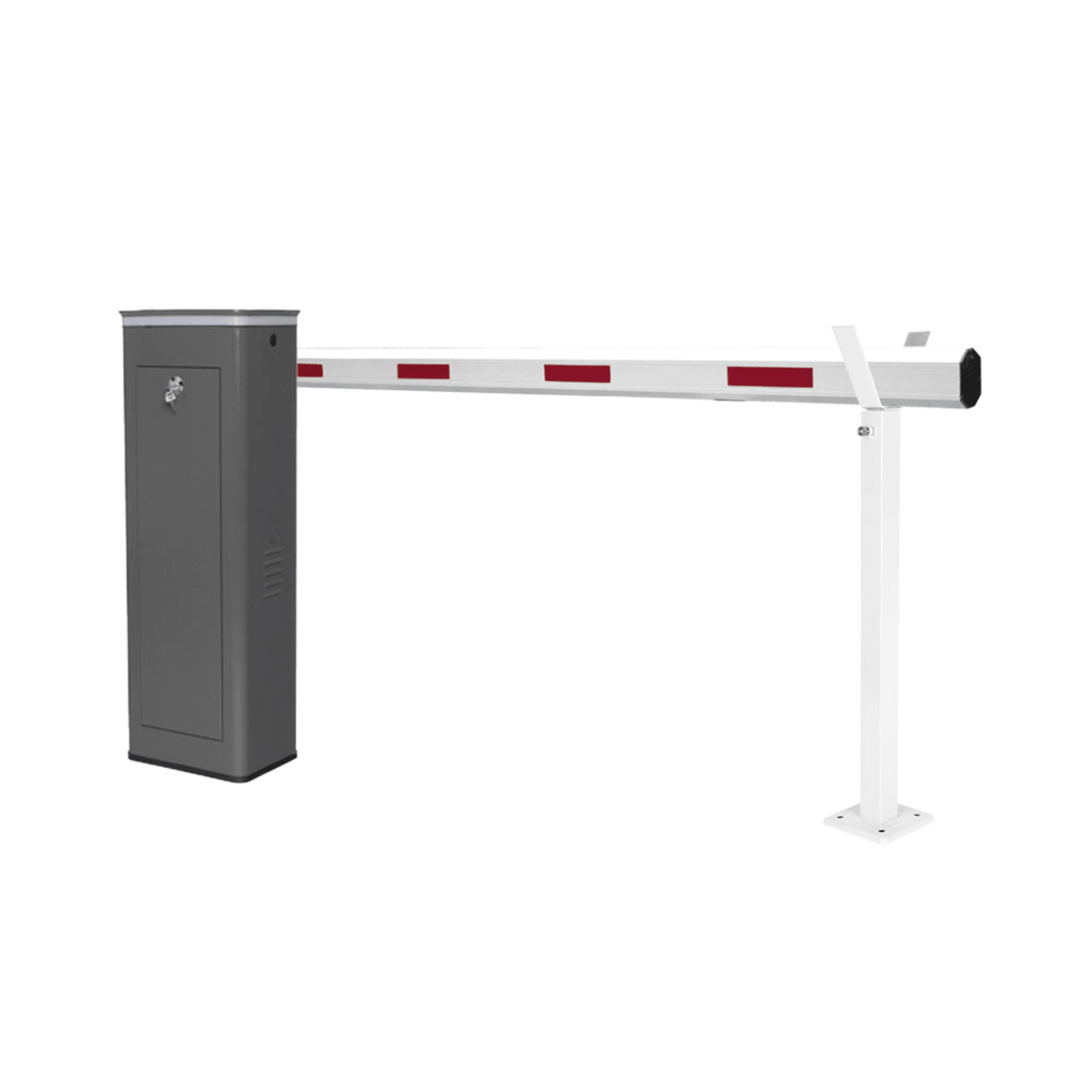 Kit de Barrera Vehicular Derecha y Brazo TelescÃ³pico de Hasta 5.5 m / Finales de Carrera Ajustables por ProgramaciÃ³n / Movimiento Fluido / DiseÃ±o Elegante Color Gris / Con Corona Led Semaforizada