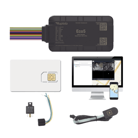 KIT Dispositivo de Rastreo Vehicular / Conectividad LTE Cat1 y LTE-M / BLE 5.0 / GNSS U-blox / Carcasa IP54 / BaterÃ­a Interna de Respaldo / Detecta Interferencias / Incluye SIM500MB2Y, EPCOMGPSCODE, Relay y boton SOS