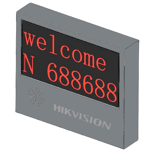 Pantalla LED Exterior de Entrada y Salida / 2 LÃ­neas / 8 Caracteres / 2 Colores / ResoluciÃ³n 64x32 / IP54