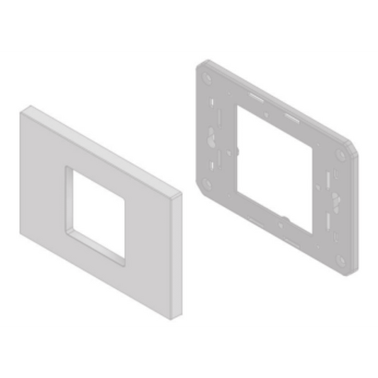 Embellecedor para Caja Americana / ABS Antimicrobiano / Blanco con Efecto de Contraste / ColocaciÃ³n FÃ¡cil y RÃ¡pida